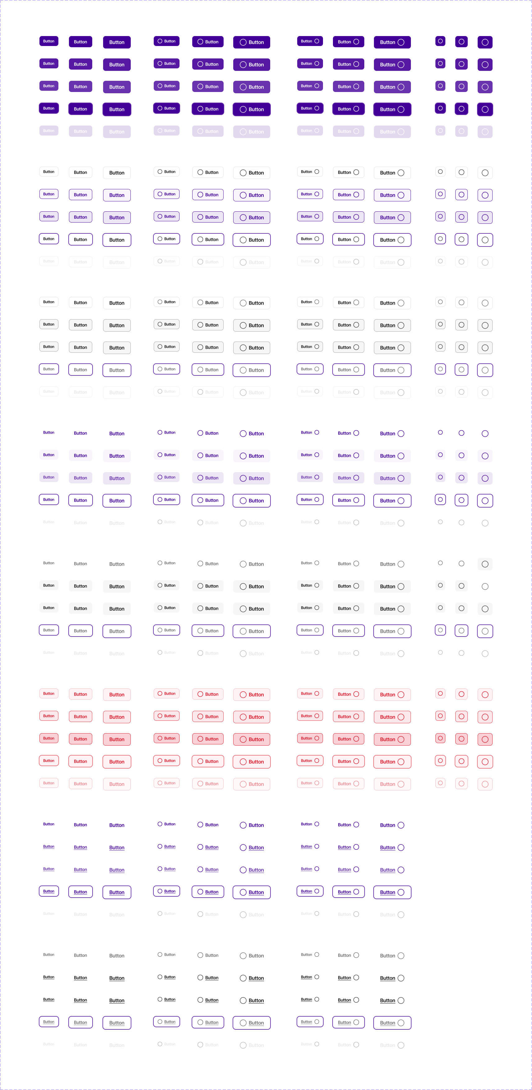 Button: every hierarchy, size, and state