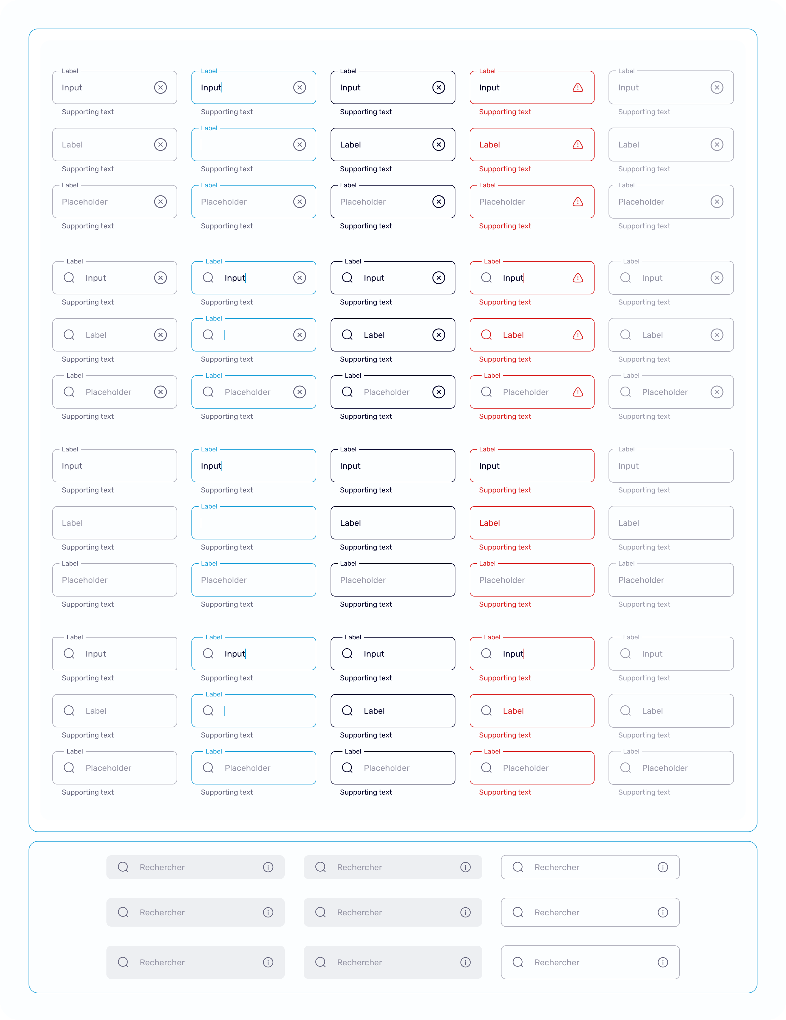 Input fields: types, states, and validation