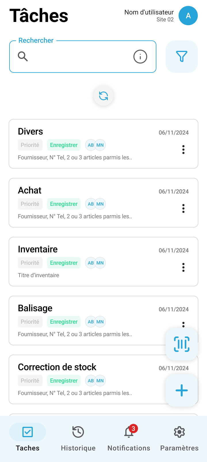 First-generation mobile task list