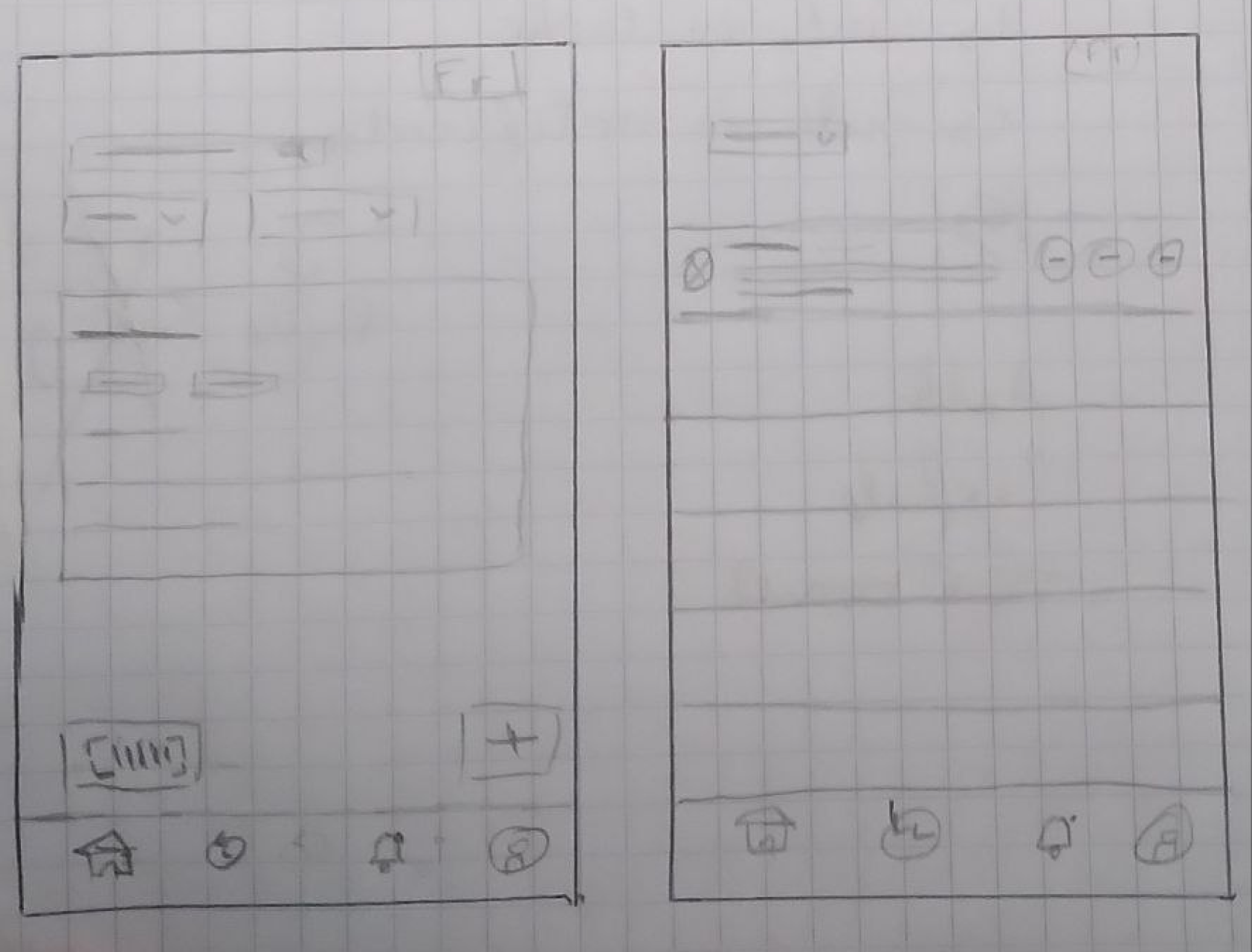 Paper explorations of list layouts and data hierarchy